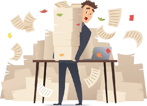 Minimal paperwork illustration